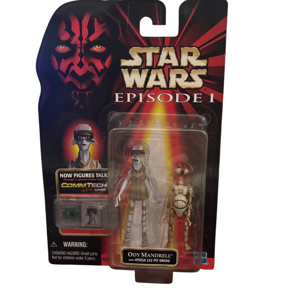Star Wars Episode I Ody Mandrell with Otoga 222 Pit Droid Figure Hasbro 1999 New